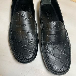 GUCCI Men's Signature Driver Loafers